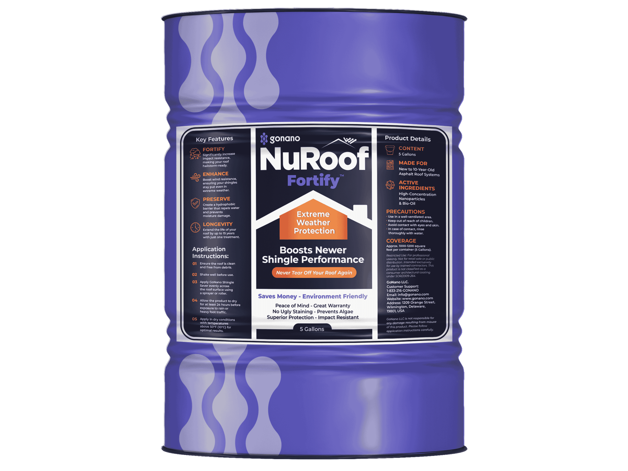 Produit NuRoof Fortify pour renforcer et protéger les bardeaux d’asphalte